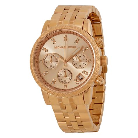 michael kors watch rose|michael kors ritz chronograph.